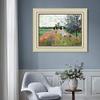 INVIN ART Framed Canvas Art Giclee Print The Promenade near Argenteuil, 1873 by Claude Monet Wall Art Living Room Home Office Decorations(Beige Color Frame with Linen Liner,20"x24") view 3