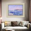 INVIN ART Framed Canvas Art Giclee Print Shadows on the Sea at Pourville (1882) by Claude Monet Wall Art Living Room Home Office Decorations(Beige Color Frame with Linen Liner,20"x24") view 2