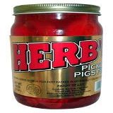 Herb's Pickled Pigs Feet 16 oz quart size container