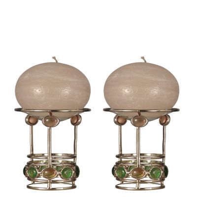 Dale Tiffany Pietro Warmer Candle Holder, 5.5-Inch, Gold/Amber