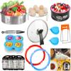 3 Quart Accessories for Instant Pot, Including Cake Baking Barrel, Steamer Basket, Tempered Glass Lid, Silicone Sealing Rings, Egg Steamer Rack, Egg Bites Mold view 1