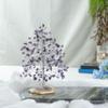 Crocon Amethyst Gemstone Money Tree Agate Slice Base Gifts for Women Men Family Feng Shui Figurine Reiki Healing Crystals Chakra Balancing Good Luck Ornament Sculpture Mystical Home Decoration, 7" view 2