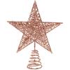 Amosfun Christmas Tree Topper Star Glitter Iron Tree Star Ornament for Holiday Decoration 7.87 X 6.69 X 1.57 Inches view 1