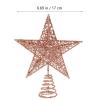 Amosfun Christmas Tree Topper Star Glitter Iron Tree Star Ornament for Holiday Decoration 7.87 X 6.69 X 1.57 Inches view 2