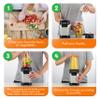 NutriChef Personal Electric Single Serve Blender - Small Professional Kitchen Countertop Mini Blender for Shakes & Smoothies, Pulse Blend, Convenient Lid Cover, Portable 20 & 24 oz Cups, Black view 2