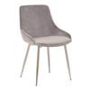 Armen Living Heidi Contemporary Upholstered Fabric Dining Room Accent Chair, 18.5" Height, Gray view 1
