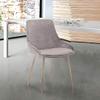 Armen Living Heidi Contemporary Upholstered Fabric Dining Room Accent Chair, 18.5" Height, Gray view 2