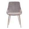 Armen Living Heidi Contemporary Upholstered Fabric Dining Room Accent Chair, 18.5" Height, Gray view 4