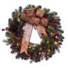 A & L Puleo International 30 inch Prelit Decorated Wreath with 70 Clear Incandescent Lights view 1