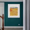 INVIN ART Framed Canvas Art Giclee Print Arles View from The Wheat Fields by Vincent Van Gogh Wall Art Living Room Home Office Decorations(Modern Simple White Frame with Mat,20"x24") view 2