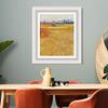 INVIN ART Framed Canvas Art Giclee Print Arles View from The Wheat Fields by Vincent Van Gogh Wall Art Living Room Home Office Decorations(Modern Simple White Frame with Mat,20"x24") view 3