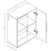 Prepac 24" White Wall Mount Storage Cabinet for Garage & Laundry Room view 3