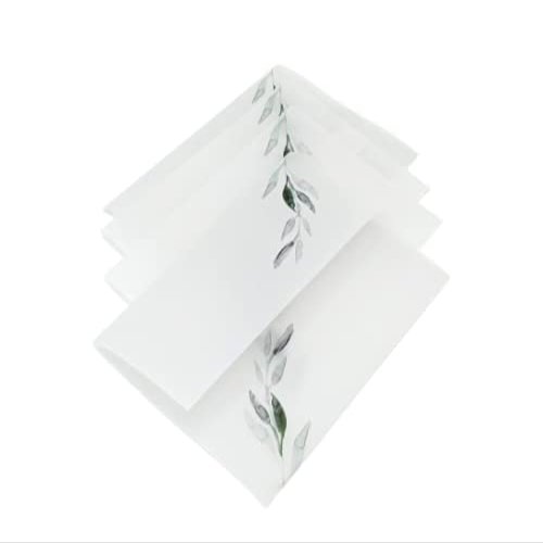Greenery Vellum Jacket For 5 x 7 Wedding Invitations and Cards (Set of 20)