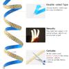 XUNATA Strip Lights, Waterproof IP65 SMD 2835 LED Strip, DC12V 1200LEDs 16.4Ft 20-22Lm/LED High Density LED Light, 3 Times Brightness Than SMD3528 LED Strip, Daylight White 6500K view 4