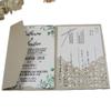 25pcs 5"x7.28" Champagne Vine Tri Fold Pocketfold Wedding Invitations Cards pocket Pearl Paper Laser Cut Hollow Carving Greeting invites Covers only no envelope no insert (champagne cover only) view 1
