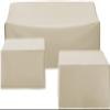 Crosley Furniture Patio Furniture Covers, Waterproof 3-Piece Cover Set for Outdoor Sectional Sofa Sets, Tan view 2