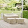 Crosley Furniture Patio Furniture Covers, Waterproof 3-Piece Cover Set for Outdoor Sectional Sofa Sets, Tan view 3
