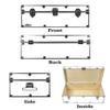 C&N Footlockers Designer Trunk - Sports Themed Storage Trunk - Available in 15 Different Themes - 32x18x13.5 Inches (Tennis) view 2