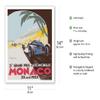 5th Grand Prix Monaco 1933 - Auto Racing - Vintage Sports Poster by Go Ham (Georges Hamel) c.1933 - Fine Art Matte Paper Print (Unframed) 11x14in view 2