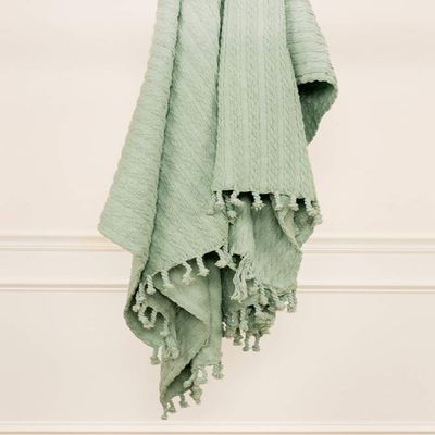 Rizzy Home | TH0604 | 50"X 60" Blue/Green/Throw