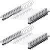 GoodtoU Pants Hangers, 30Pack Skirt Hangers with Clips Metal Hangers for Pants Clips Trouser Shorts Jeans view 1
