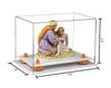 Better Display Cases Versatile Acrylic Clear Display Case - Small Rectangle Box with Orange Risers and White Base 9.5" x 6" x 6.5" (A005-OR) view 2