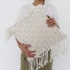 18'' Handwoven Macrame Rope Throw Pillow Cover Case Tassel Knitted Decorative Square Cushion Case Pillowcase for Sofa Bedroom Car Couch Chair,Bohemian Style Home Decor (E 18x18'') view 2