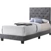 Glory Furniture Suffolk Velvet Upholstered Twin Bed in Gray view 1
