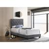 Glory Furniture Suffolk Velvet Upholstered Twin Bed in Gray view 2