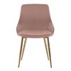 Armen Living Heidi Contemporary Fabric Dining Room Accent Chair, 18.5" Height, Velvet, Blush view 4