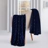 A & L Windom Metallic Polka Dot Print Fleece Blanket (Navy Blue, Twin) view 3
