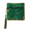Youngy Classic Chinese Embroidery Jewelry Bag Organizer Silk Tassel Traditional Pouch - Green view 1