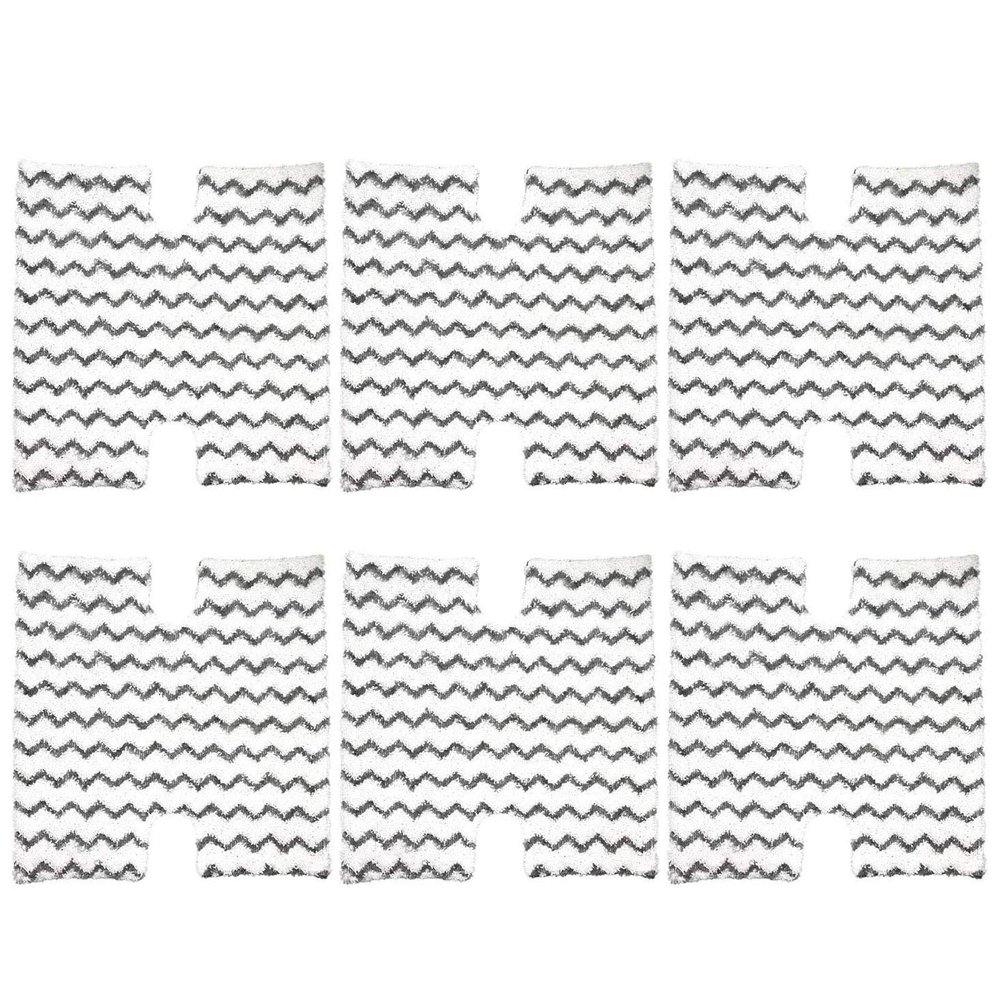 Extolife 6 Pack Steam Mop Pads Replacement P184WQ for Shark Genius Steam Mop S5003D & Lift-Away Pro Steam Mop S3973 S3973D S3973WM S5001 S5002Q S5003A S5004 S5004W S6001W S6001WM S6002C S6003D S6003W