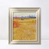 INVIN ART Framed Canvas Art Giclee Print Arles View from The Wheat Fields by Vincent Van Gogh Wall Art Living Room Home Office Decorations(European Style Silver Frame,20"x24") view 1