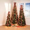 Holiday Peak Pull-Up Christmas Tree, Pre-Lit and Fully Decorated, 7 view 3