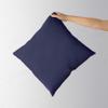 Saffron Decorative Cushion Cover Cotton Plain Solid Bed Throw Pillowcase Removable Cover, Insert Not Included (Navy Blue, 30x30) view 1