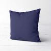 Saffron Decorative Cushion Cover Cotton Plain Solid Bed Throw Pillowcase Removable Cover, Insert Not Included (Navy Blue, 30x30) view 2
