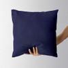 Saffron Decorative Cushion Cover Cotton Plain Solid Bed Throw Pillowcase Removable Cover, Insert Not Included (Navy Blue, 30x30) view 4