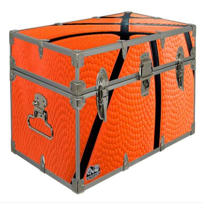 C&N Footlockers Designer Trunk - Sports Themed Storage Trunk - Available in 15 Different Themes - 32x18x13.5 Inches (Basketball)