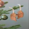 Otters Wood Christmas Tree Ornament Pair - Comes with 2 [Sea Otters for Him Her, Personalized Stocking Stuffers with Names for Mom Dad Kids, Made in The USA] view 2