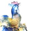 Amore Jewell Bamboo Blessing Peace & Fortune Rooster Standing on Bamboo Fengshui Decoration Ornament Gift for Home & Office (Liuli Crystal Glass) view 2