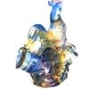 Amore Jewell Bamboo Blessing Peace & Fortune Rooster Standing on Bamboo Fengshui Decoration Ornament Gift for Home & Office (Liuli Crystal Glass) view 4