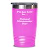 National Matchmaker Day novelty stainless steel tumbler 30 oz insulated funny weird holiday gifts, 20 oz tumblers gag gifts for men women view 1