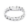 shajwo Cremation Urn Bracelet for Human Ashes for Men, Silver Cuban Link Bracelet Cremation Jewelry for Ashes Urn Keepsake Memorial Ash Holder Bracelet,Silver 22cm view 1