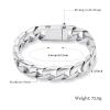 shajwo Cremation Urn Bracelet for Human Ashes for Men, Silver Cuban Link Bracelet Cremation Jewelry for Ashes Urn Keepsake Memorial Ash Holder Bracelet,Silver 22cm view 2