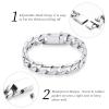 shajwo Cremation Urn Bracelet for Human Ashes for Men, Silver Cuban Link Bracelet Cremation Jewelry for Ashes Urn Keepsake Memorial Ash Holder Bracelet,Silver 18cm view 4