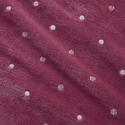 A & L Windom Metallic Polka Dot Print Fleece Blanket (Mauve, King)