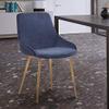 Armen Living Heidi Contemporary Fabric Dining Room Accent Chair, 18.5" Height, Blue view 2