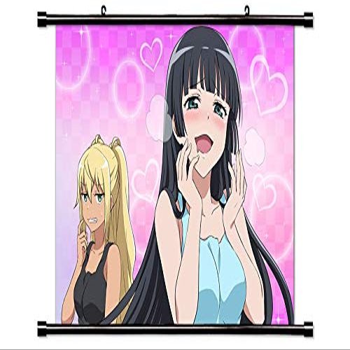 ROUNDMEUP How Heavy are The Dumbells You Lift (Dumbbell Nan Kilo Moteru) Anime Fabric Wall Scroll Poster (32x21) Inches [A] How Heavy Dumbells-10(L)