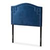 Baxton Studio Aubrey Modern and Contemporary Royal Blue Velvet Fabric Upholstered Twin Size Headboard view 1